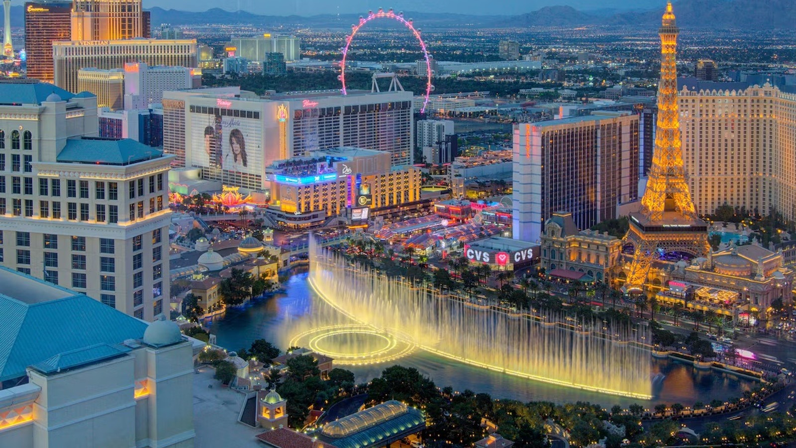 Luxury resort condo towers on the Las Vegas Strip